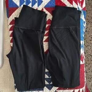 Girlfriend Collective high waisted black leggings- TWO PAIRS- medium